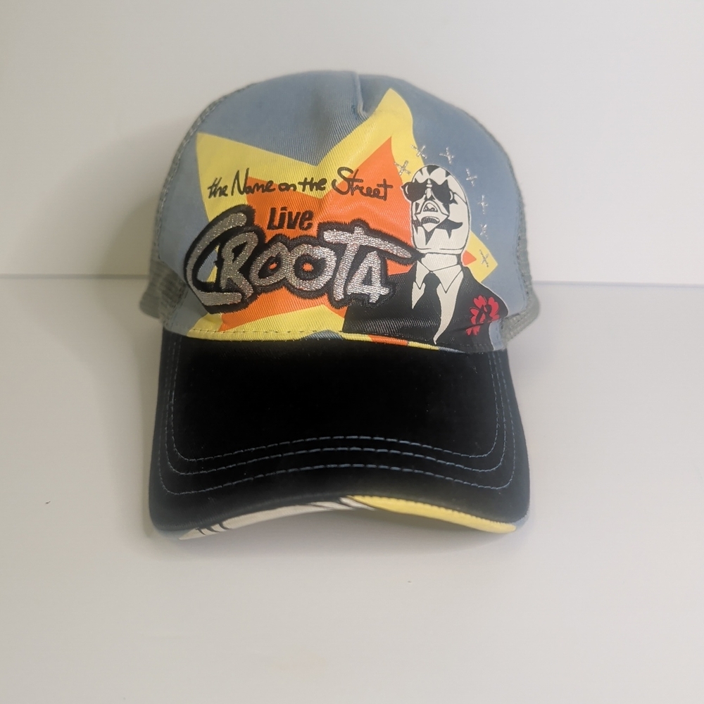 Rare Croota Graphic Trucker Hat with Cartoon Design